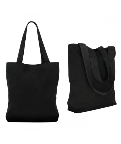 Black Canvas Tote Bag (12oz)