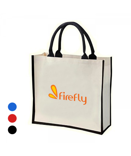 Colour Strip Laminated Canvas Bag - 10oz