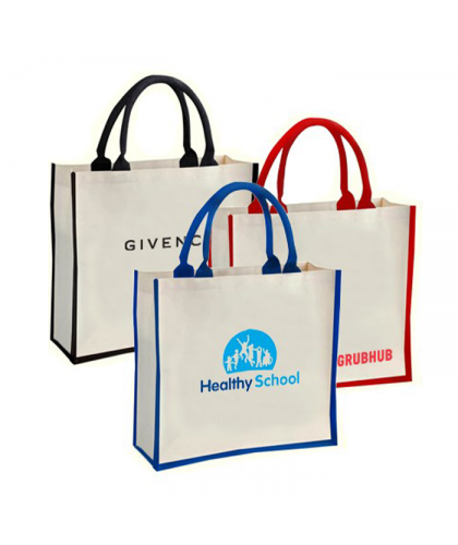 Colour Strip Laminated Canvas Bag - 10oz