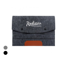 13'' Felt PU Two Compartment iPad Sleeve