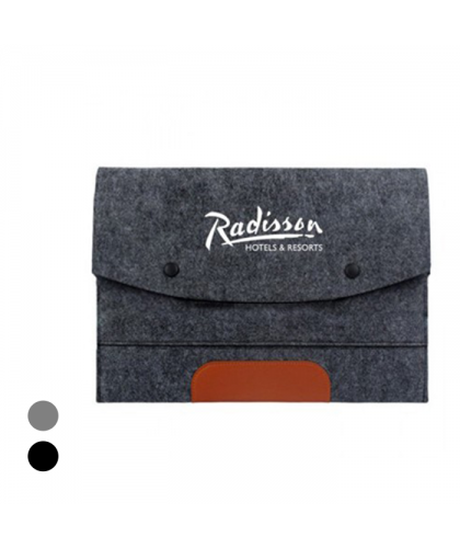 13'' Felt PU Two Compartment iPad Sleeve