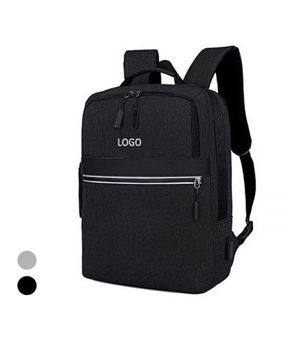 15'' Laptop Backpack with Reflective Strip and USB Port