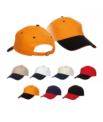 Baseball 6-panel cotton brush cap 