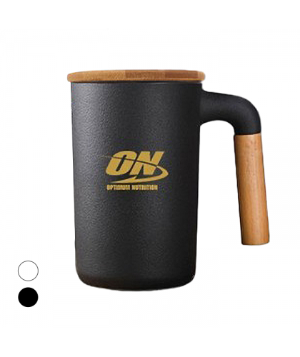 DESIGNER Ceramic Mug with Wooden Handle - 450ml