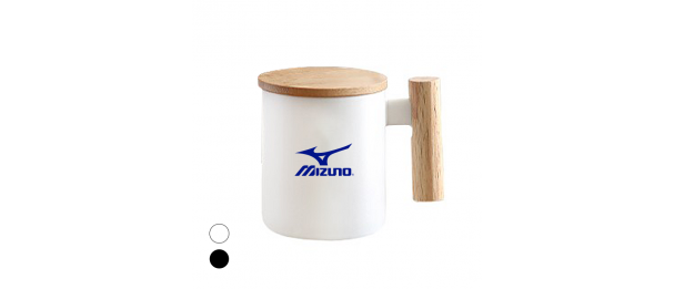 MOKKA Ceramic Wooden Handle Mug - 380ml