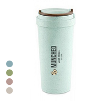 Eco-Wheat Natural Straw Double Wall Coffee Cup -500ml     