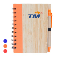 Bamboo Cover Notebook with Pen