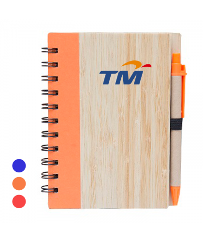 Bamboo Cover Notebook with Pen