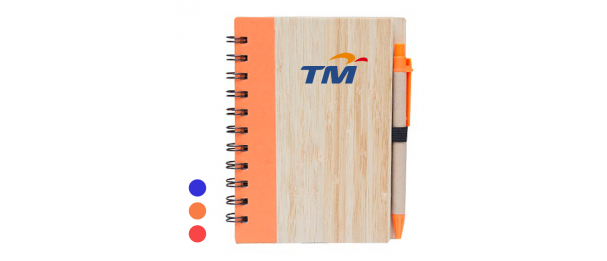 Bamboo Cover Notebook with Pen