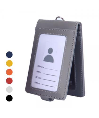 Smooth PU ID Holder Flip Open Wallet