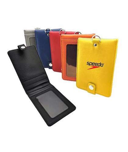 Smooth PU ID Holder Flip Open Wallet