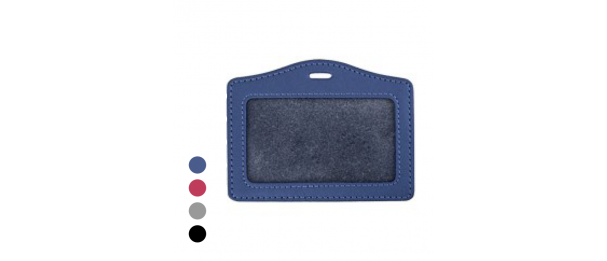 Genuine Leather ID Holder - Horizontal