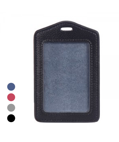 Genuine Leather ID Holder - Vertical