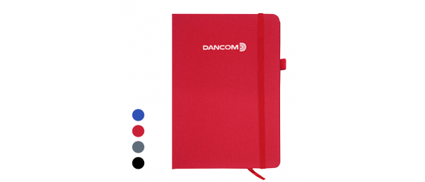 PU Fabric Hard Case A5 Notebook with Pen Loop