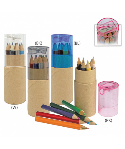 Color Pencil and Sharpener (12 pcs)