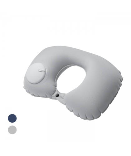 Polyester Inflatable Self Pump Up Travel Pillow