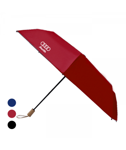 21'' 3 Fold Umbrella with Wooden Handle