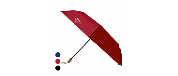 21'' 3 Fold Umbrella with Wooden Handle