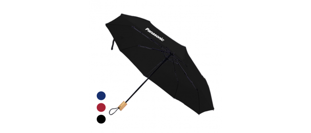 21'' Auto Open-Close 3 Fold Umbrella with Wooden Handle