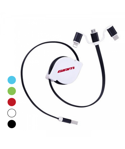 3-in-1 UNI Retractable USB Charging Cable