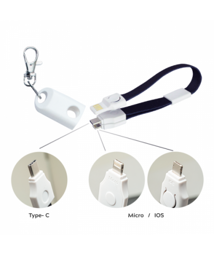 CLIPCORD 3 in 1 Keychain Cable