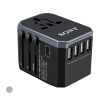 WAVE Universal Travel Adapter with Dual USB + 3 Type-C
