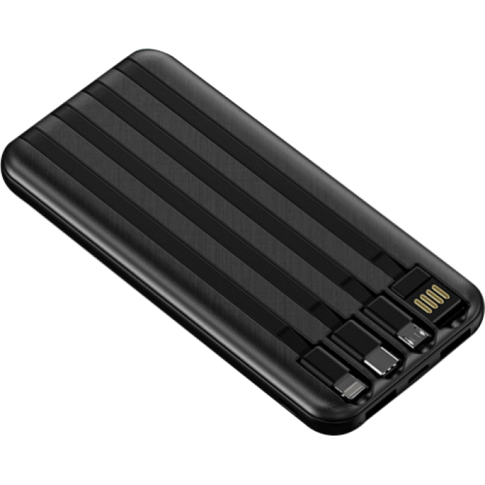 10000mAh Powerbank with Built-in Cable