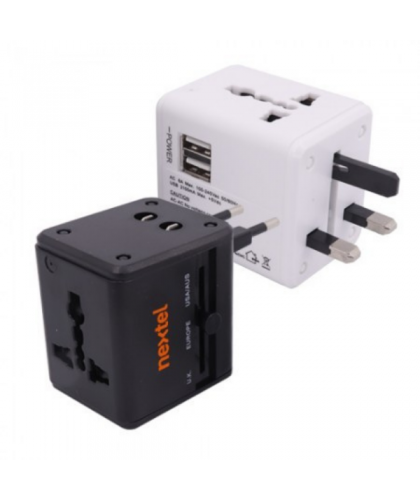 Travel Dual USB Multi-Function Adapter with Pouch - 2.1A