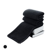 Plain Black Cotton Hand Towels
