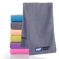 Microfiber Hand Towel with Drawstring Pouch (1000x300mm) - 120g