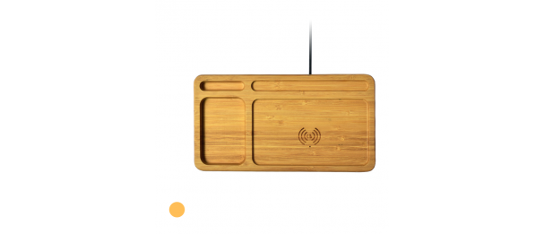 Bamboo  Wireless Charger Storage Tray