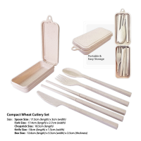 Compact Wheat Cutlery Set