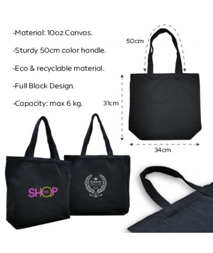 Black Promo Canvas Bag - 10oz (310x340x100)