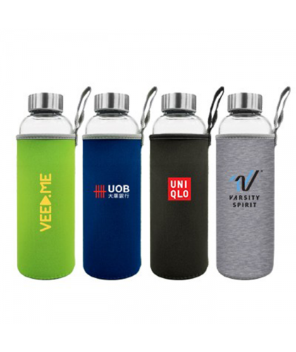 NEO Glass Bottle With Neoprene Pouch - 500ml