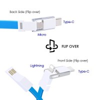 USB 3-in-1 Charging Cable Magnet Key Chain