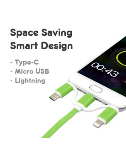 3-in-1 UNI Retractable USB Charging Cable