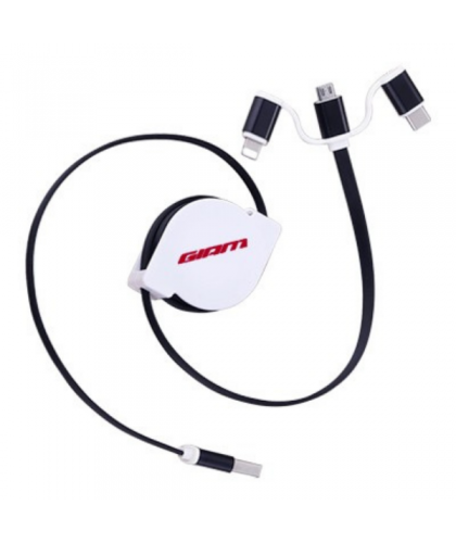 3-in-1 UNI Retractable USB Charging Cable