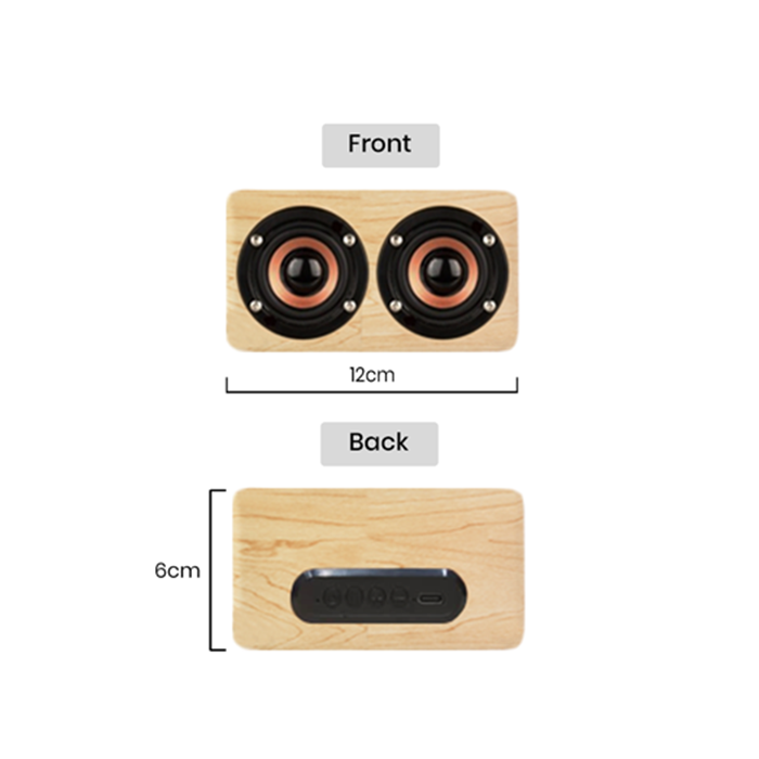 Nelson Wooden Bluetooth Speaker - 800mAh Battery
