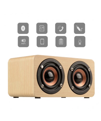 Wooden PURE Sound Bluetooth Speaker with Built-in Battery