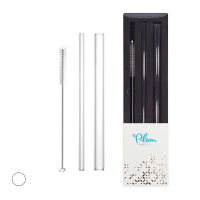 Premium 3-in-1 Glass Straw Gifts Set