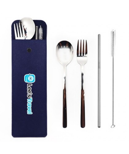 4-in-1 Cutlery Straw Felt Set