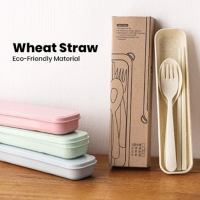 3-in-1 Colour Eco-Wheat Cutlery Set