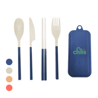 4-in-1 Colour Eco-Cutlery Set