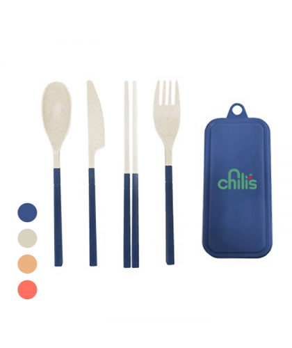 4-in-1 Colour Eco-Cutlery Set