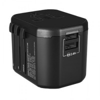 Premium Travel Adapter Dual USB Hub With Smart Charge 2.4A