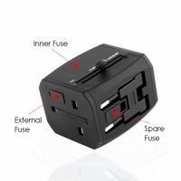 HITEC Travel Adapter Dual USB and Type-C Charger