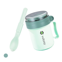 Casual PP Soup Cup With Foldable Spoon - 500ml