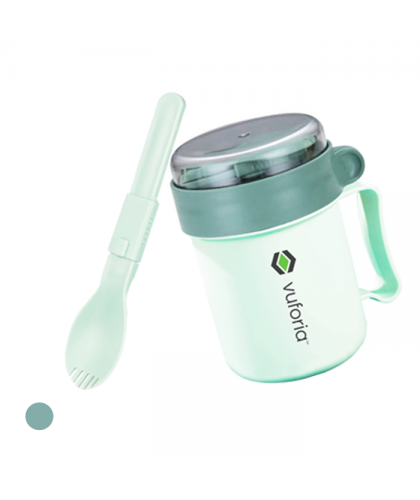 Casual PP Soup Cup With Foldable Spoon - 500ml