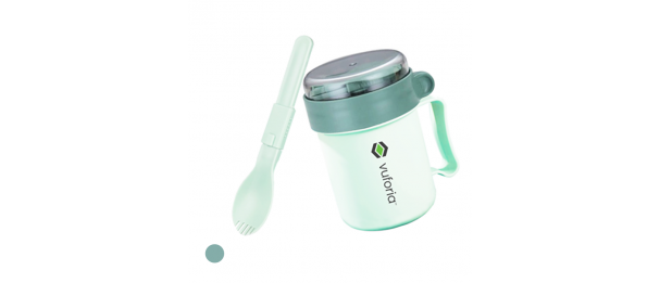 Casual PP Soup Cup With Foldable Spoon - 500ml
