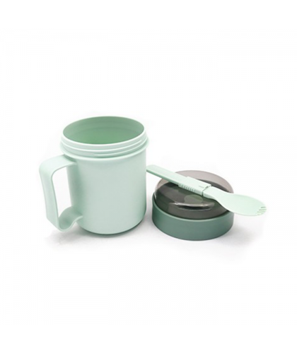 Casual PP Soup Cup With Foldable Spoon - 500ml